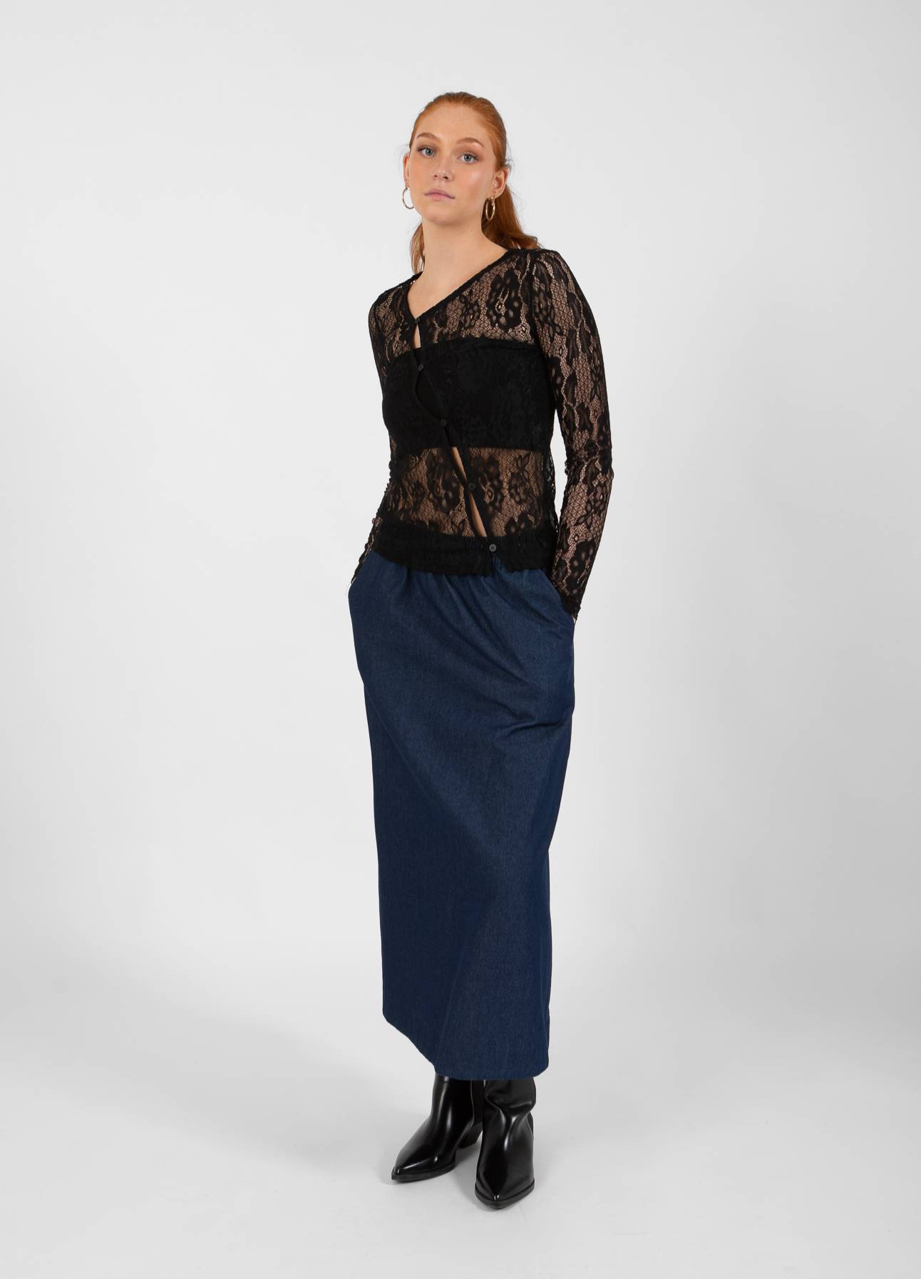 CC Heart CC HEART FLORA BLOUSE M MET KNOPEN Shirt/Blouse Black - 100