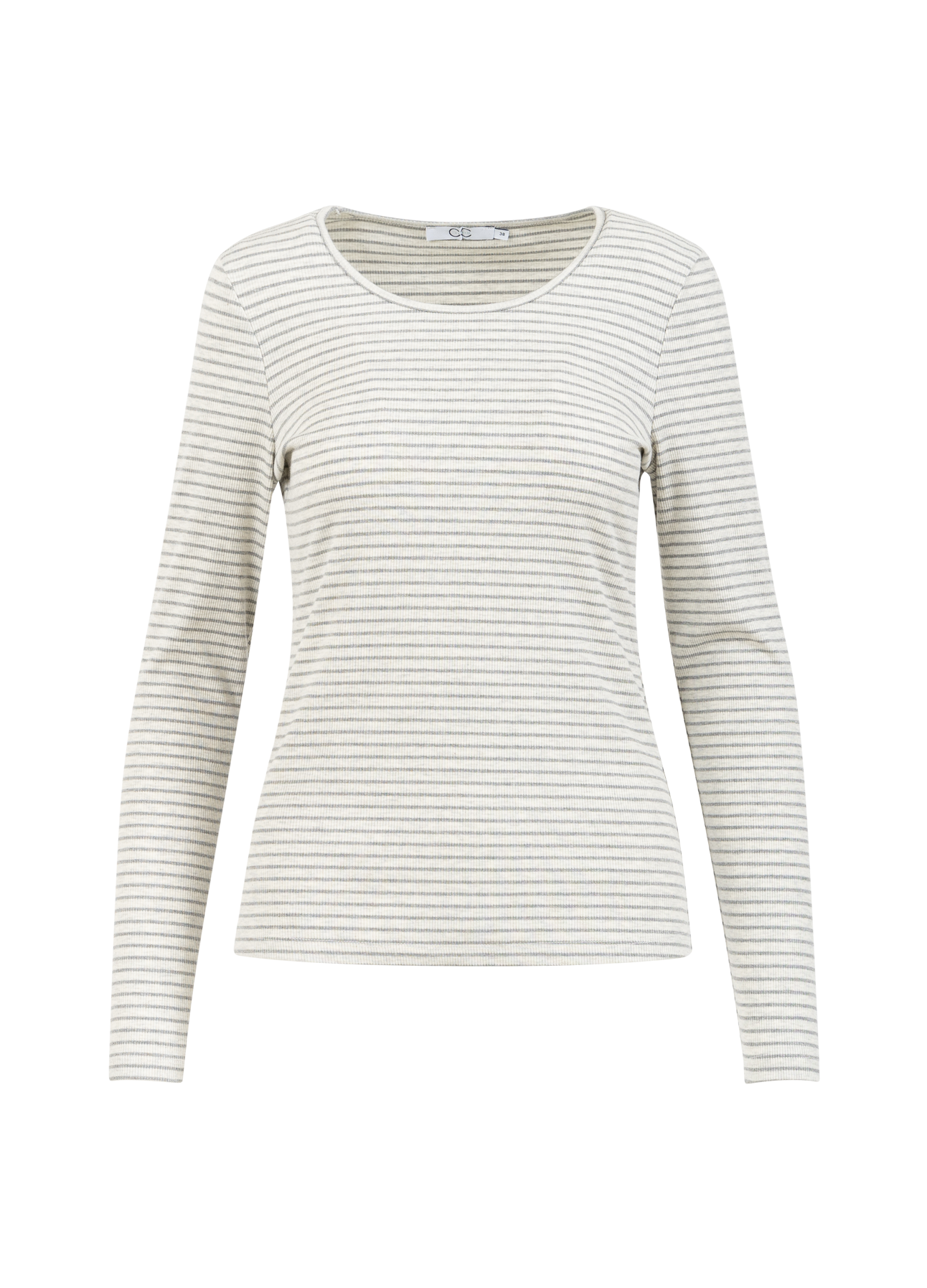 CC Heart CC HEART KAROLINE RIB TEE Shirt/Blouse Grey melange/grey stripe - 112