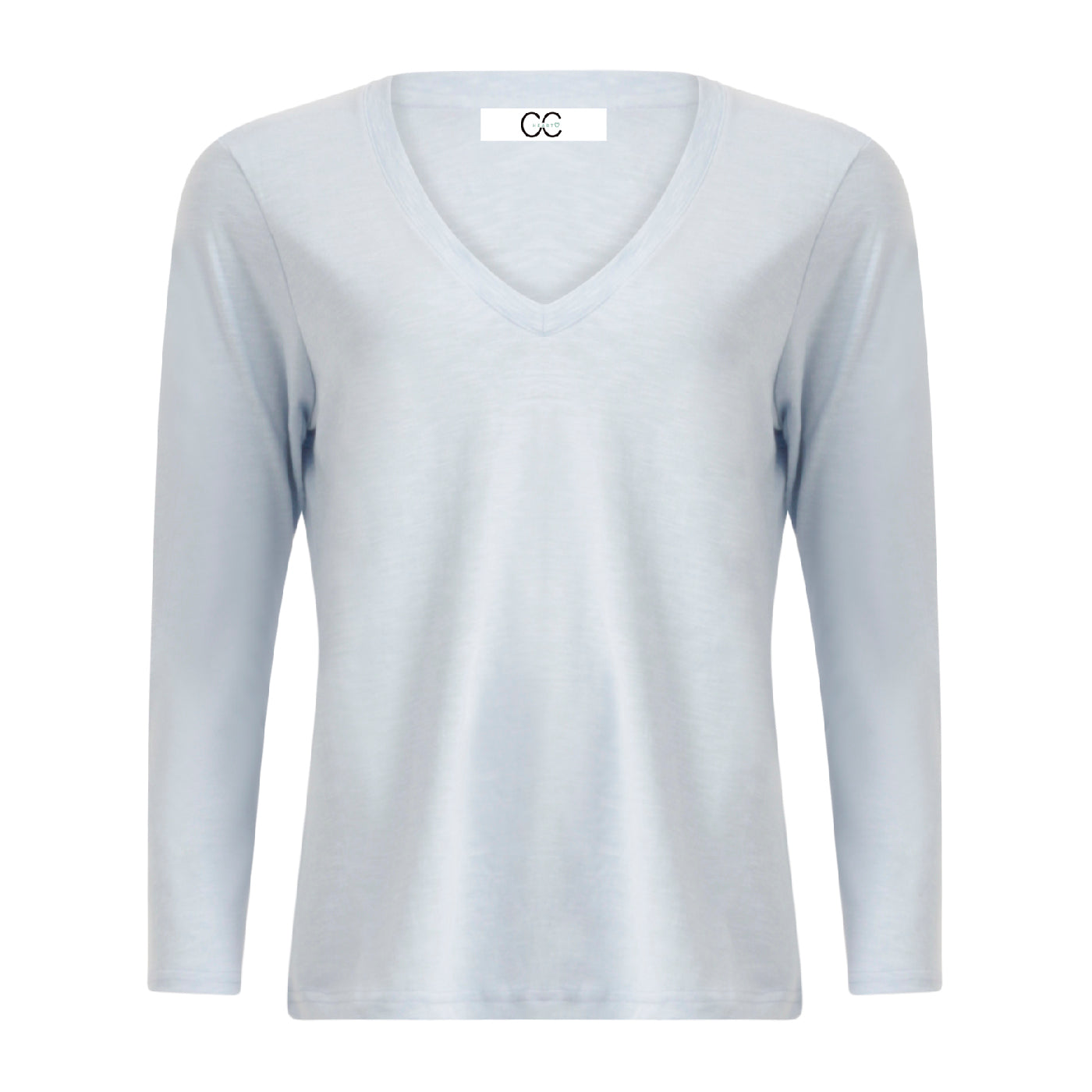 CC Heart CC HEART LANGLARM V-HALS T-SHIRT T-Shirt Powder blue - 588