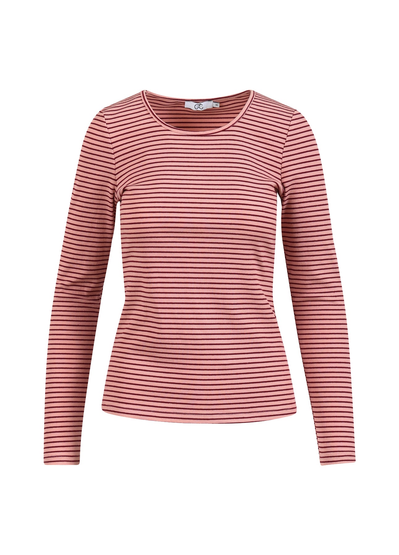 CC Heart CC HEART KAROLINE RIB TEE Shirt/Blouse Rose/bordeaux stripe - 604