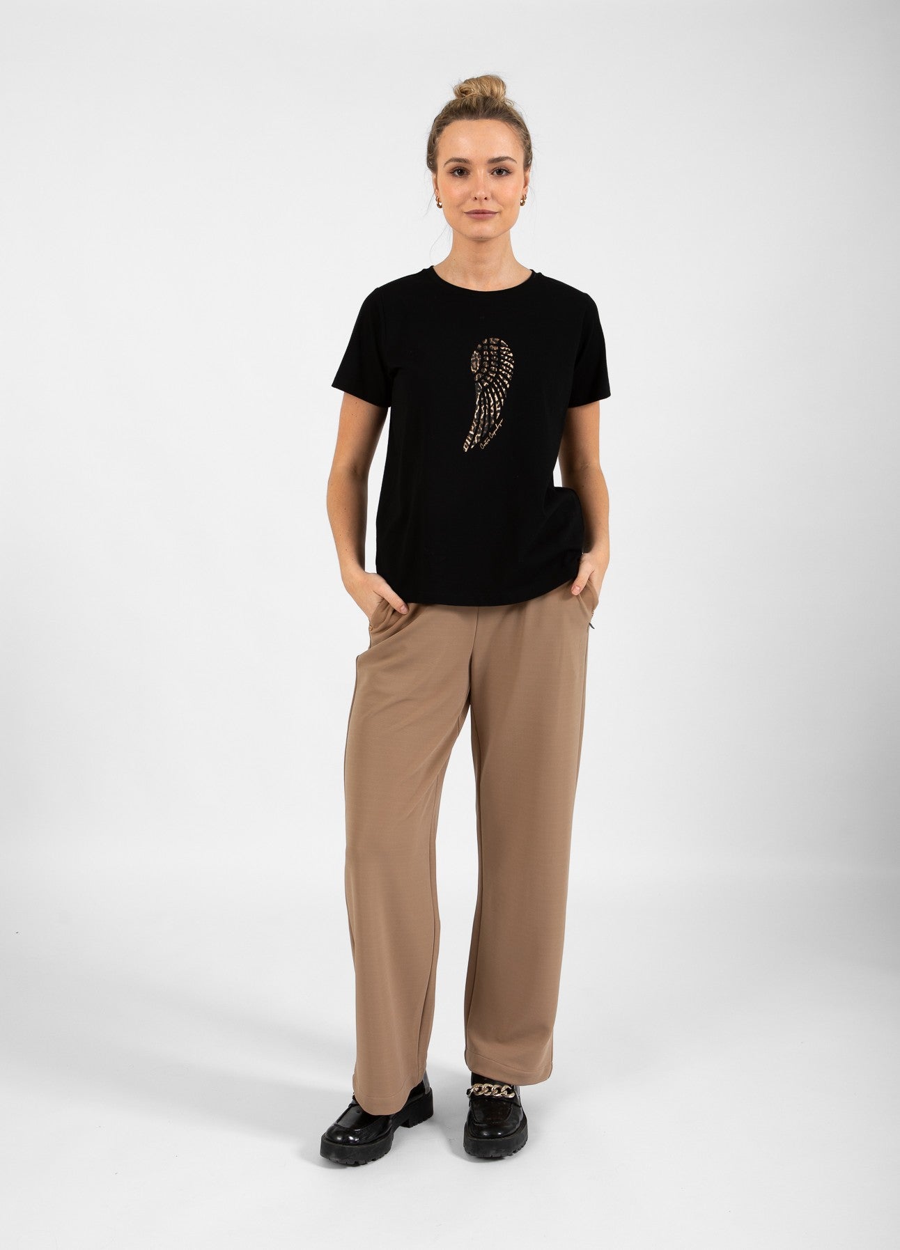 Coster Copenhagen JERSEY BROEK - SILLE FIT Pants Dark Brown - 335