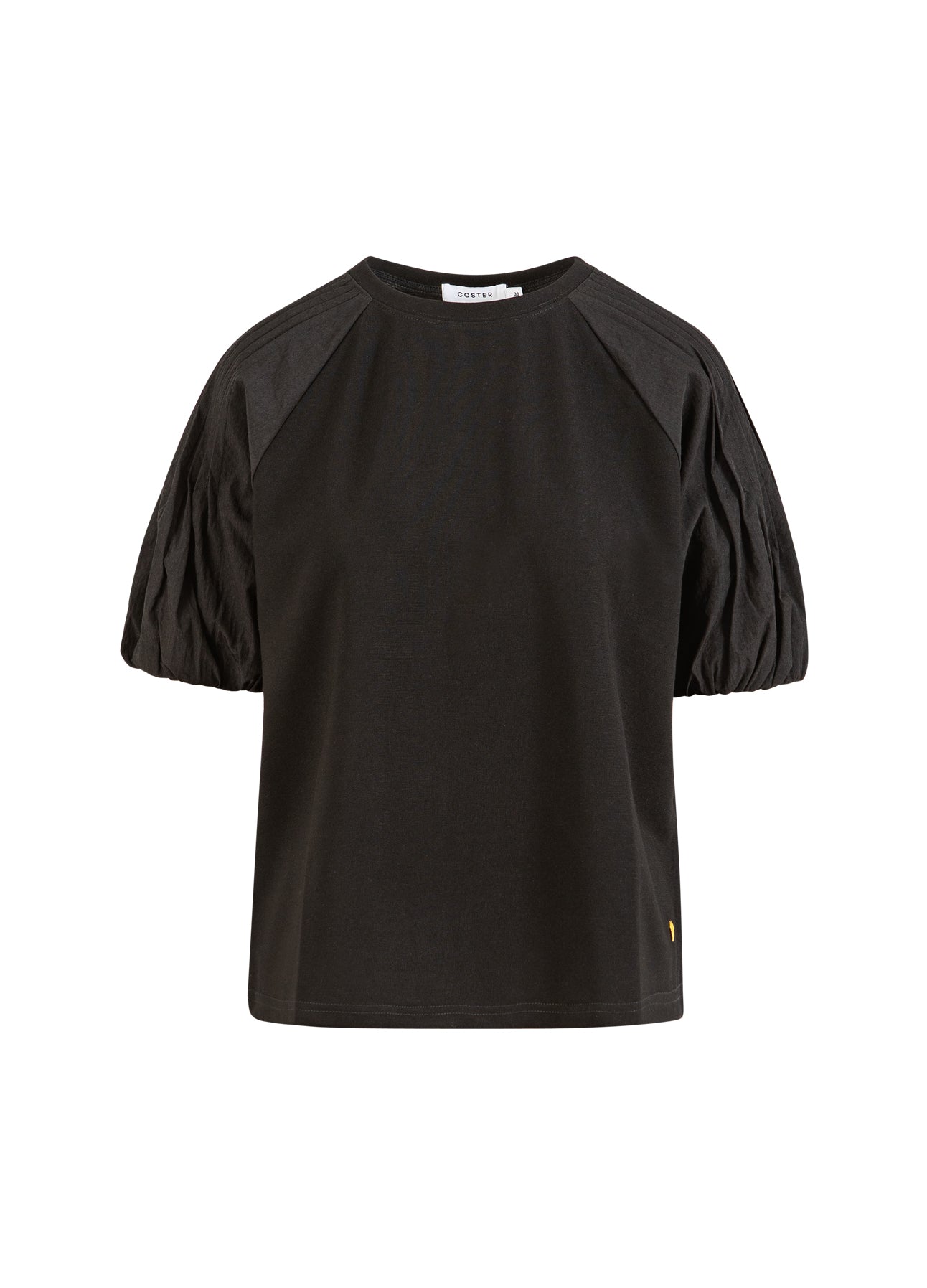 Coster Copenhagen T-SHIRT MET PLOOI DETAILS OP MOUWEN Shirt/Blouse Black - 100