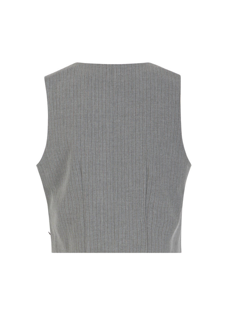 Coster Copenhagen ASYMMETRISCHE VEST Vest Mist grey pin stripe - 175