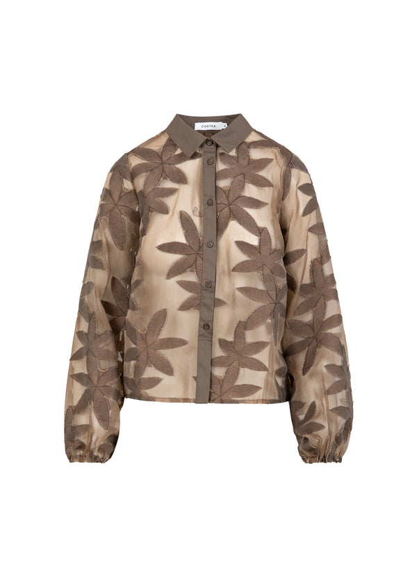 Coster Copenhagen BLOEMSTRUCTUUR BLOES Shirt/Blouse Taupe sand - 393