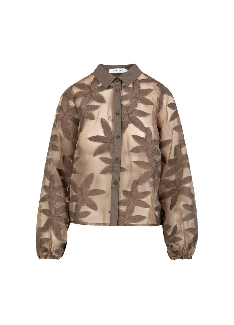 Coster Copenhagen BLOEMSTRUCTUUR BLOES Shirt/Blouse Taupe sand - 393