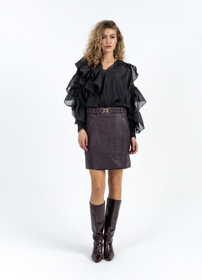 Coster Copenhagen BLOES MET VOLANTEN Shirt/Blouse Black - 100