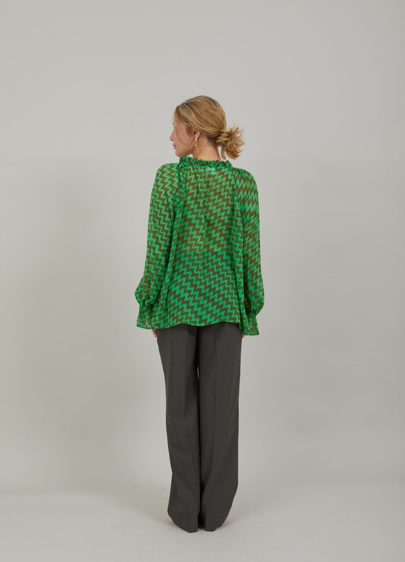 Coster Copenhagen BLOUSE IN ZIG ZAG PRINT Shirt/Blouse Zig zag print - 926