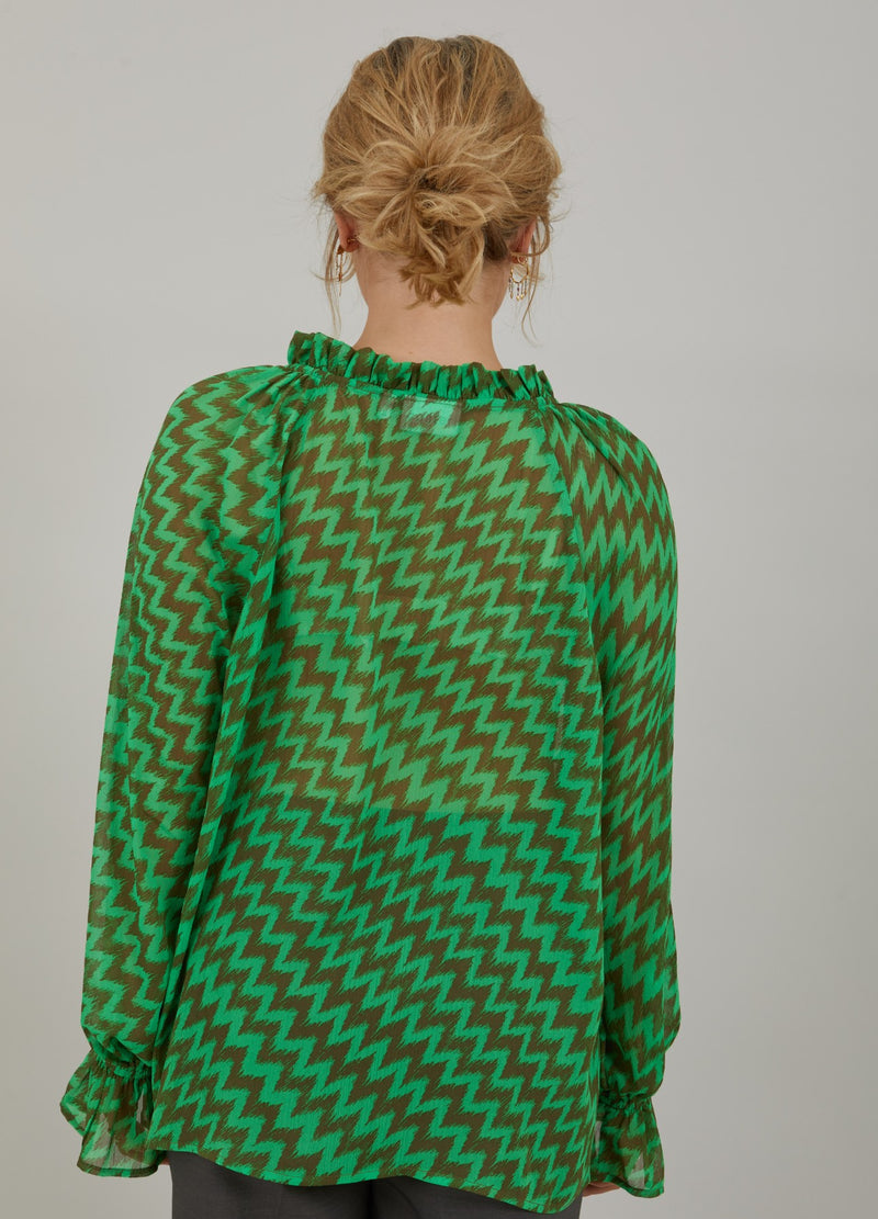 Coster Copenhagen BLOUSE IN ZIG ZAG PRINT Shirt/Blouse Zig zag print - 926