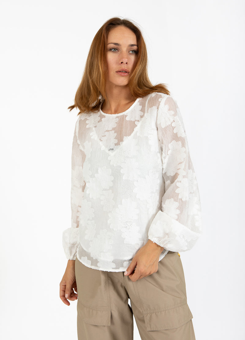 Coster Copenhagen BLOUSE MET BALLONMOUWEN Shirt/Blouse White - 200