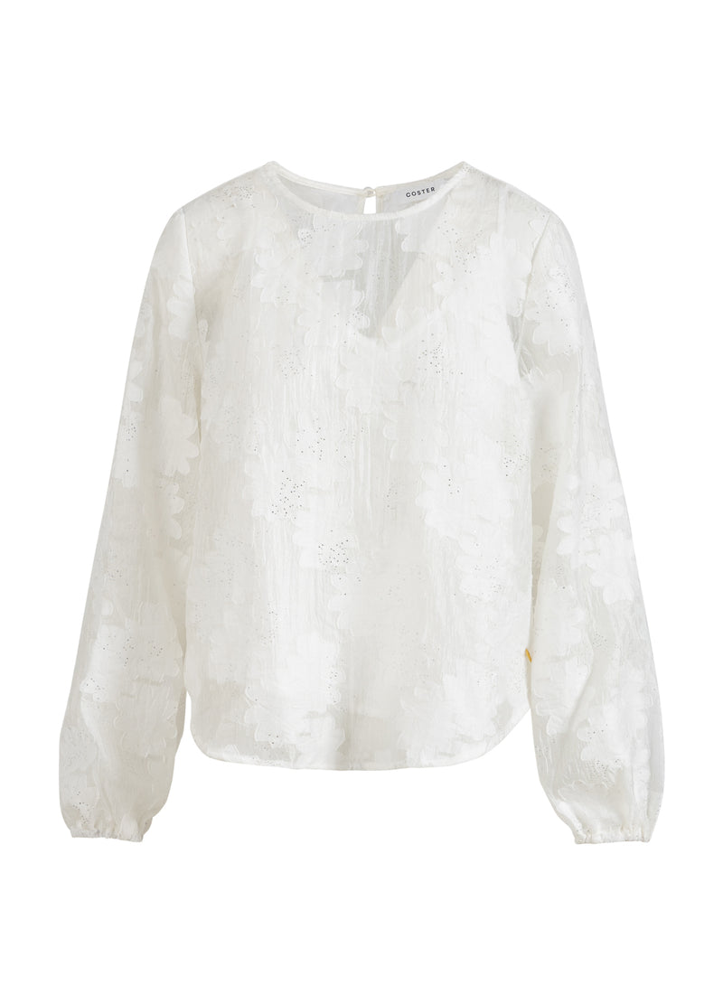 Coster Copenhagen BLOUSE MET BALLONMOUWEN Shirt/Blouse White - 200