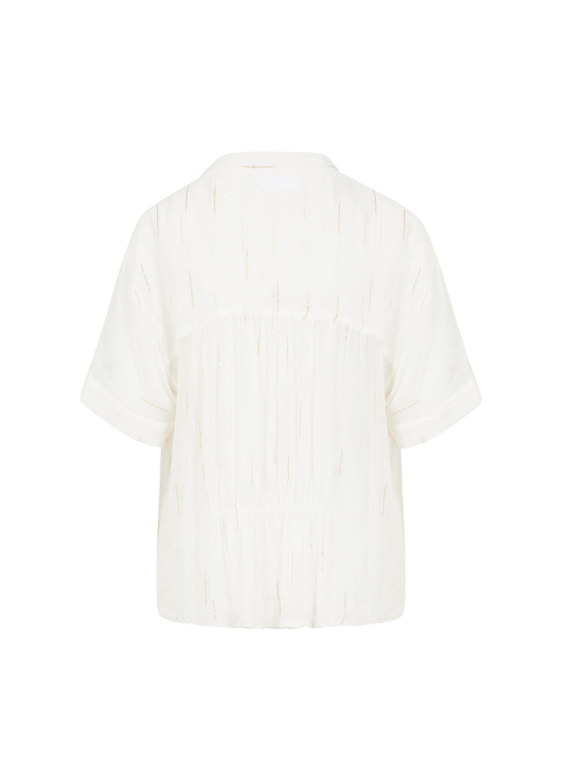 Coster Copenhagen BLOUSE MET DETAILS Shirt/Blouse Creme/gold lurex - 290