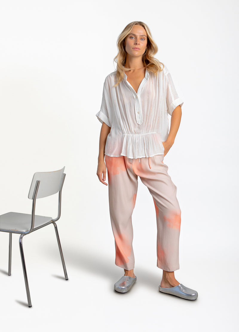 Coster Copenhagen BLOUSE MET DETAILS Shirt/Blouse Creme/gold lurex - 290