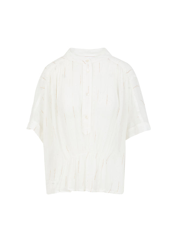 Coster Copenhagen BLOUSE MET DETAILS Shirt/Blouse Creme/gold lurex - 290
