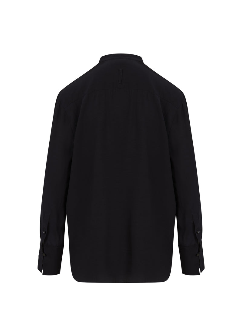 Coster Copenhagen BLOUSE MET GEVOUWEN KNOPENBIES Shirt/Blouse Black - 100