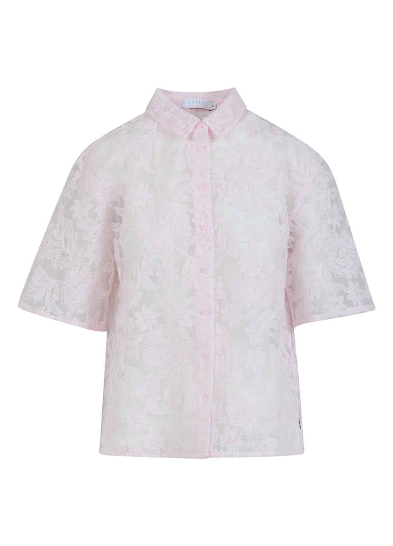 Coster Copenhagen BLOUSE MET KANT Shirt/Blouse Powder rose - 686