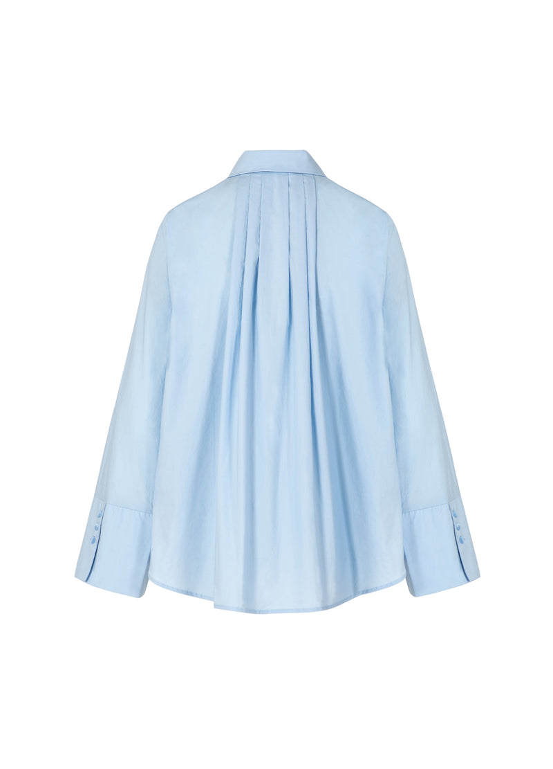 Coster Copenhagen BLOUSE MET PLOOIEN Shirt/Blouse Pastel blue - 358