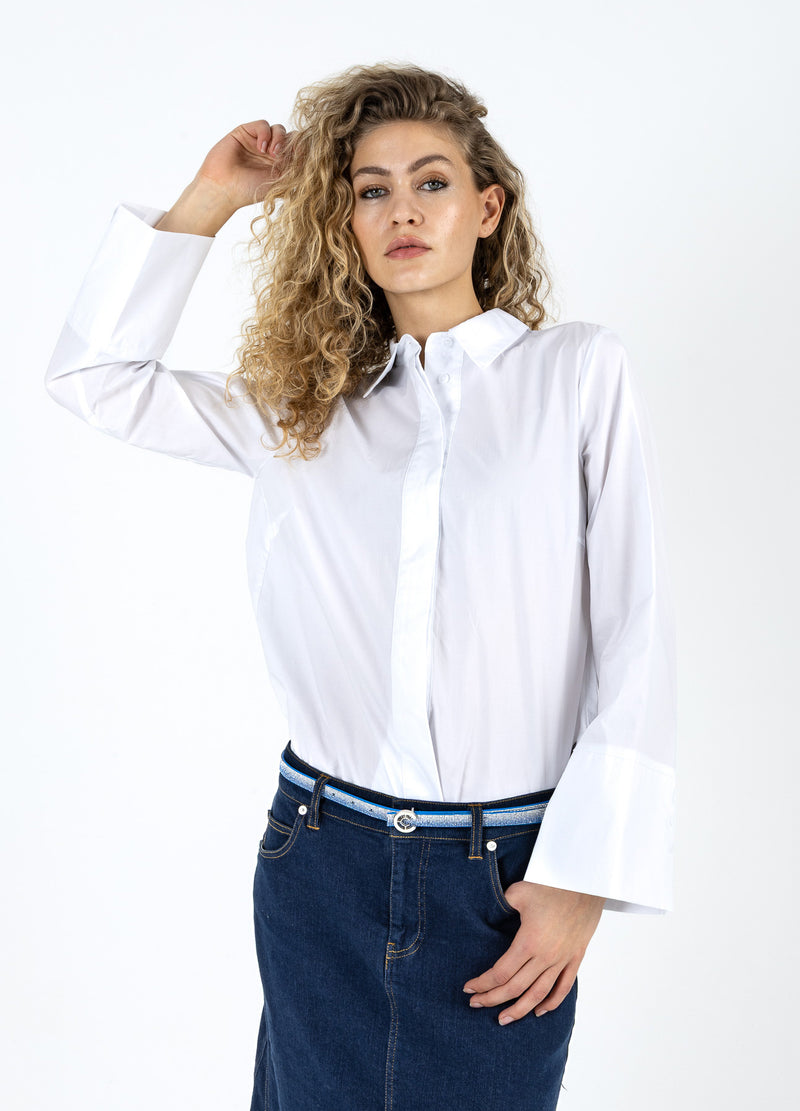 Coster Copenhagen BLOUSE MET PLOOIEN Shirt/Blouse White - 200