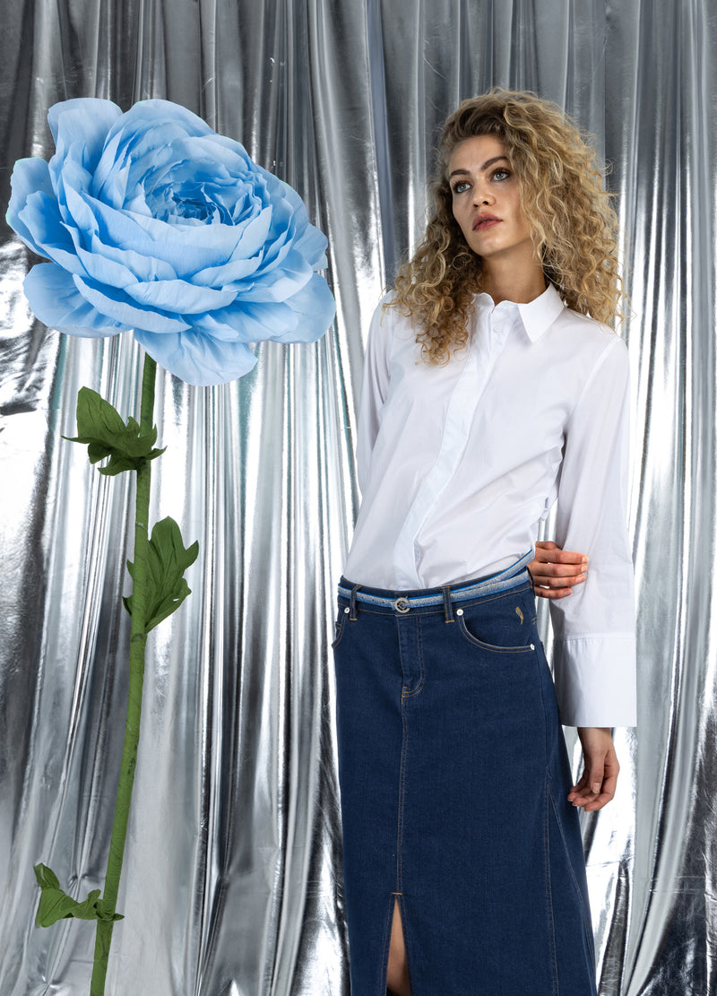 Coster Copenhagen BLOUSE MET PLOOIEN Shirt/Blouse White - 200