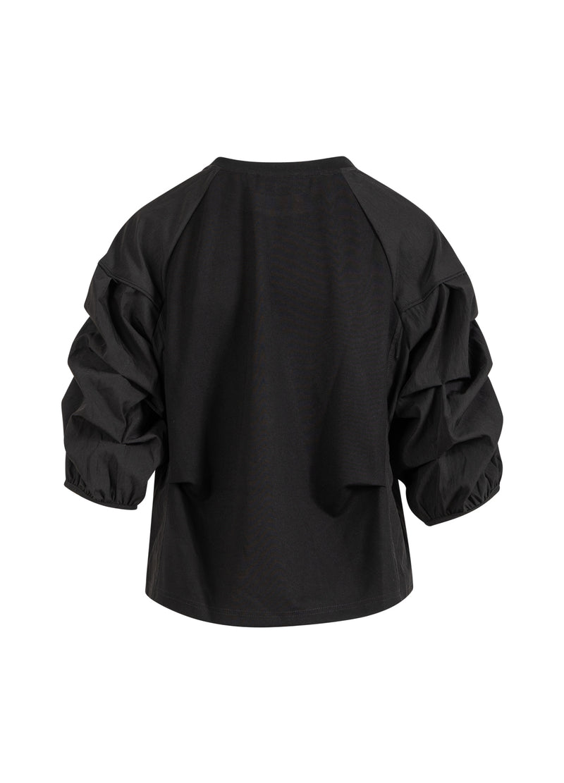 Coster Copenhagen BLOUSE MET POFMOUWEN Shirt/Blouse Black - 100