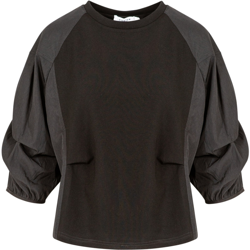 Coster Copenhagen BLOUSE MET POFMOUWEN Shirt/Blouse Black - 100