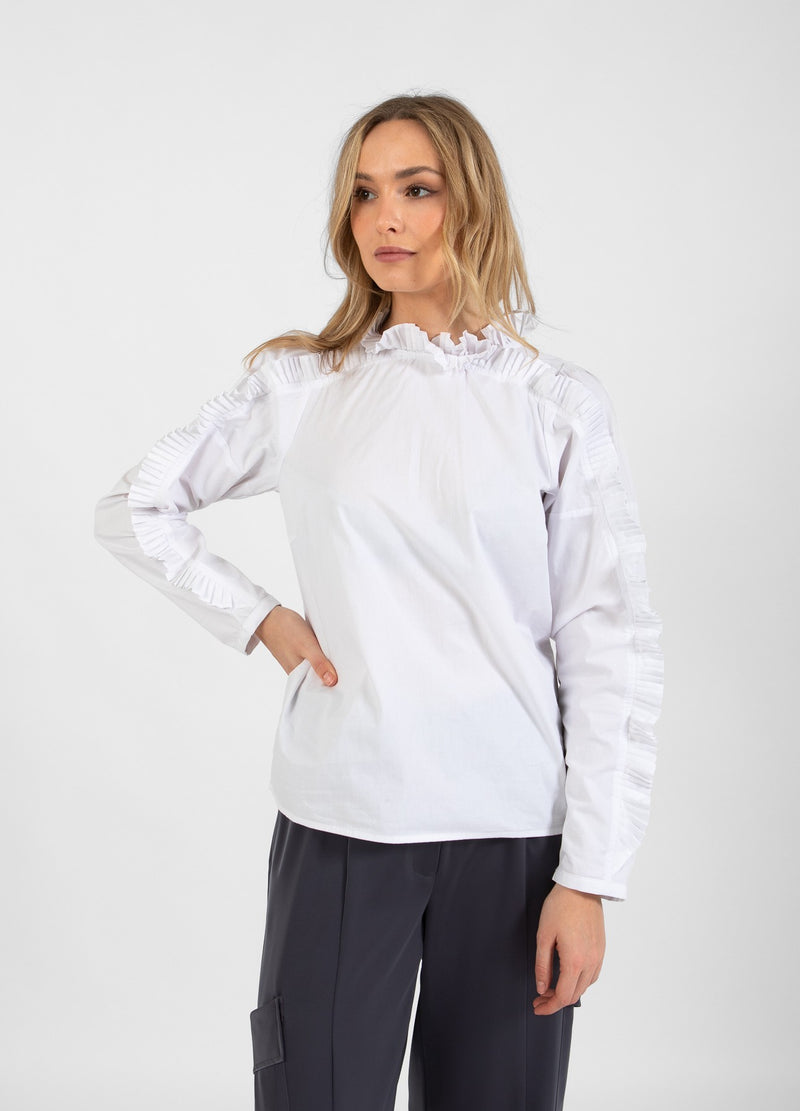 Coster Copenhagen BLOUSE MET RUCHES Shirt/Blouse White - 200