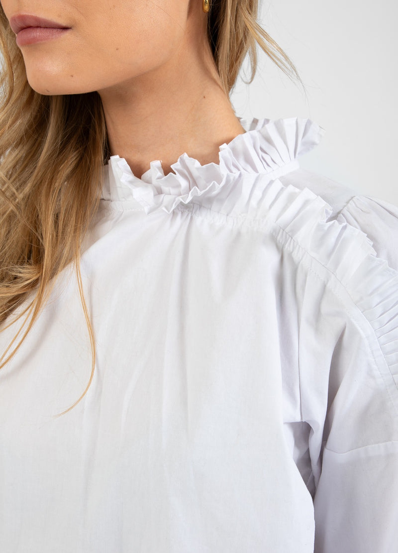 Coster Copenhagen BLOUSE MET RUCHES Shirt/Blouse White - 200