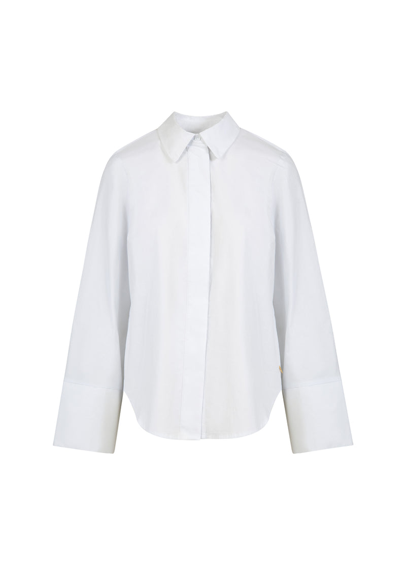 Coster Copenhagen BLOUSE MET RUGPLOOIEN Shirt/Blouse White - 200