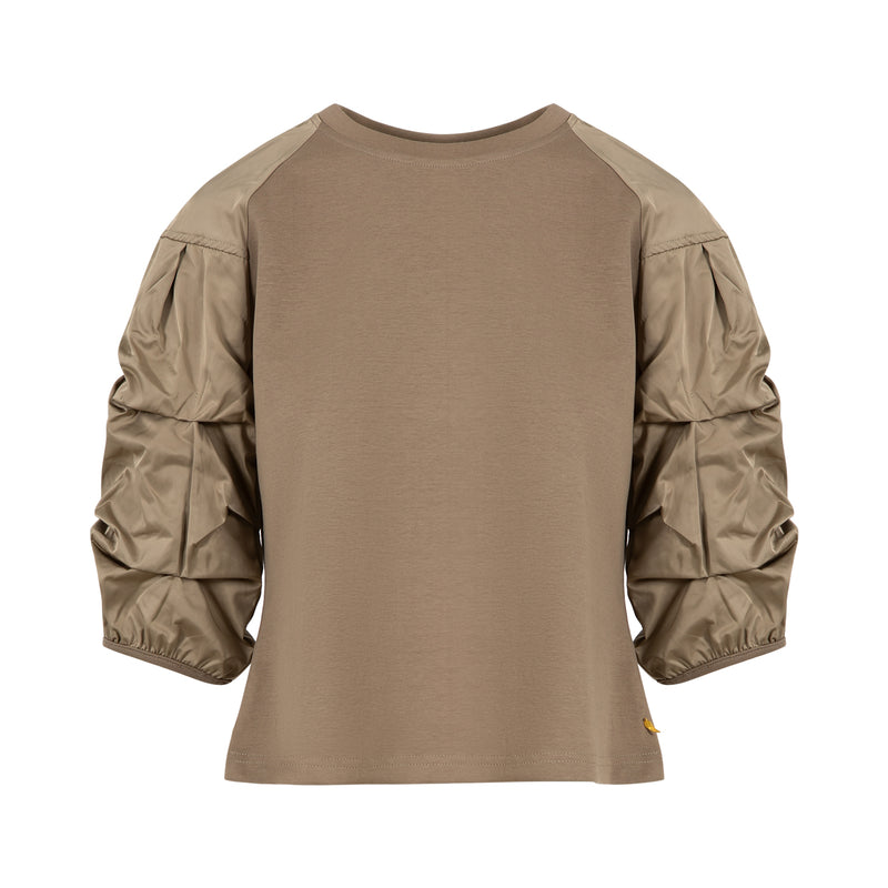 Coster Copenhagen BLOUSE MIX MET PUFFY MOUWEN Shirt/Blouse