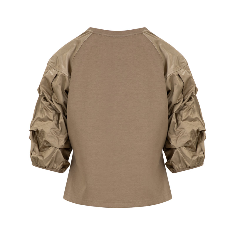 Coster Copenhagen BLOUSE MIX MET PUFFY MOUWEN Shirt/Blouse