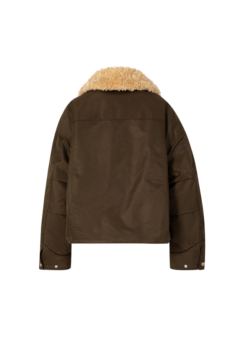 Coster Copenhagen BOMBERJACK MET BONTHALS Outerwear Brown - 358