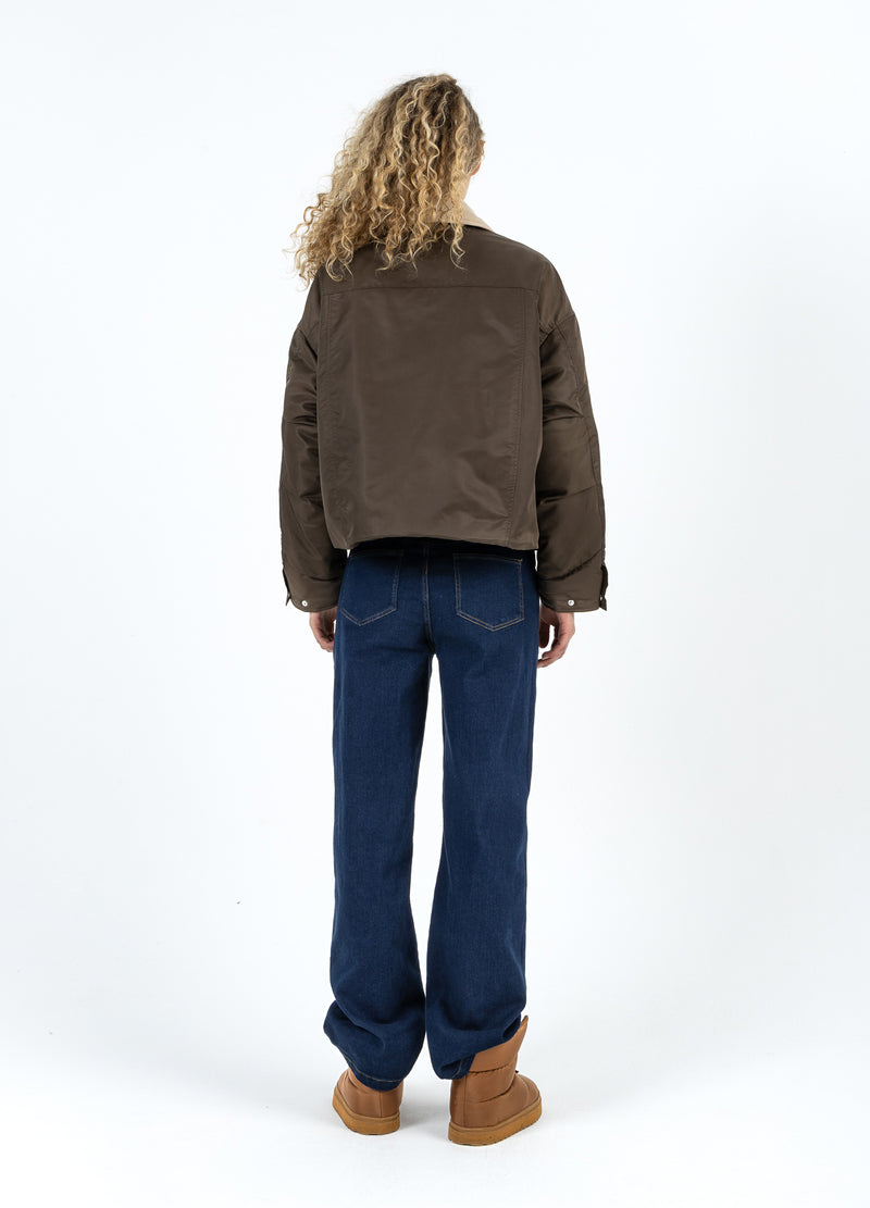 Coster Copenhagen BOMBERJACK MET BONTHALS Outerwear Brown - 358