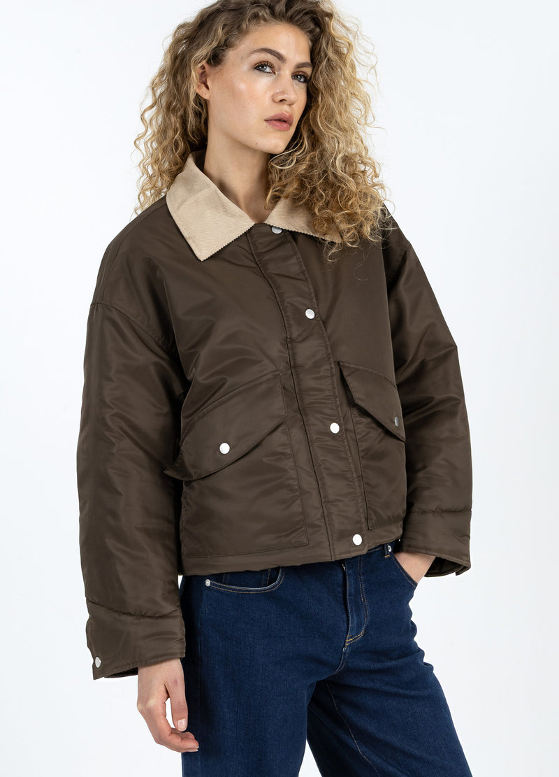 Coster Copenhagen BOMBERJACK MET BONTHALS Outerwear Brown - 358