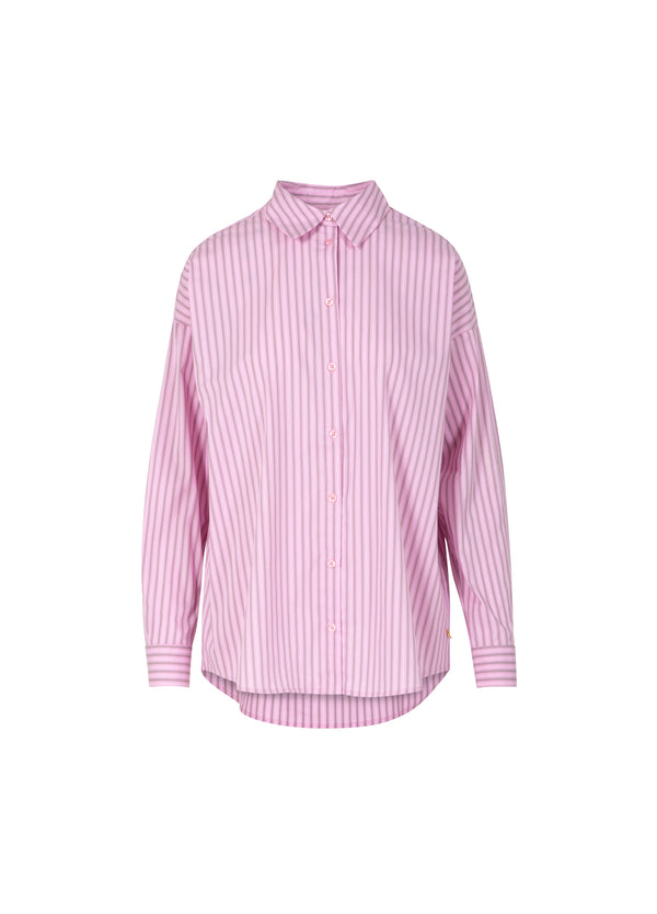 Coster Copenhagen BOXIGE KLASSIEKE BLOUSE Shirt/Blouse Pink/Grey stripes - 641