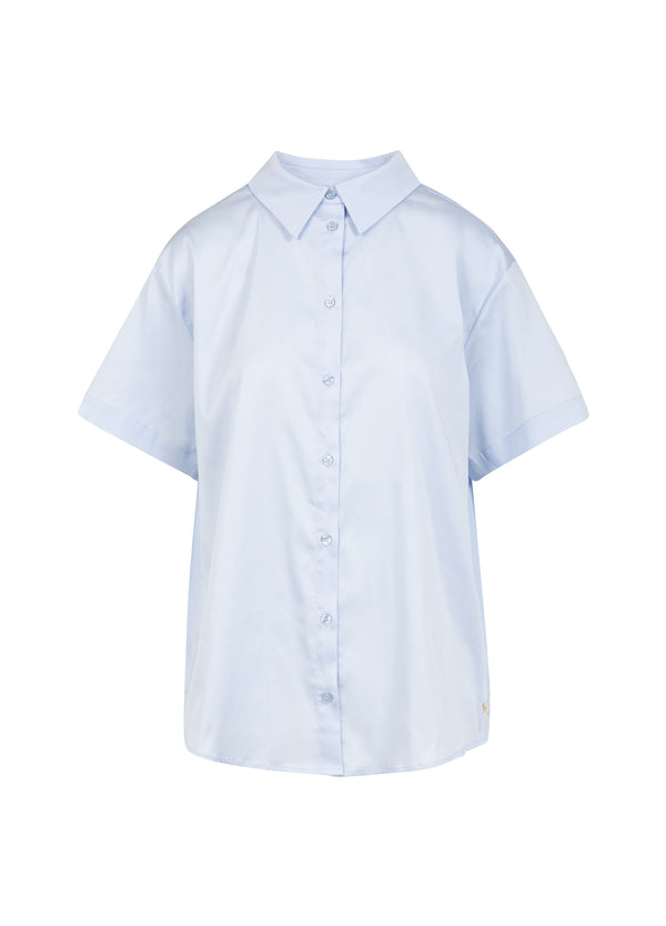 Coster Copenhagen BOXY SHIRT MET KORTE MOUWEN Shirt/Blouse Oxford blue - 508