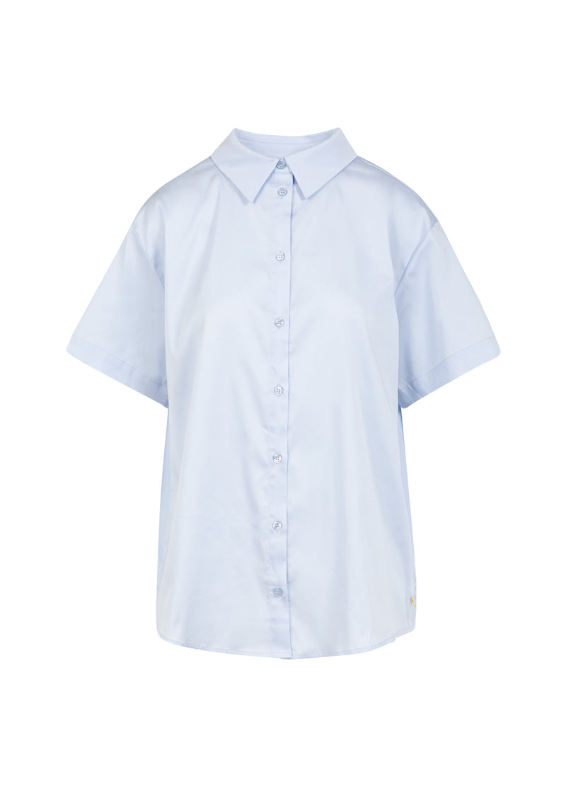 Coster Copenhagen BOXY SHIRT MET KORTE MOUWEN Shirt/Blouse Oxford blue - 508