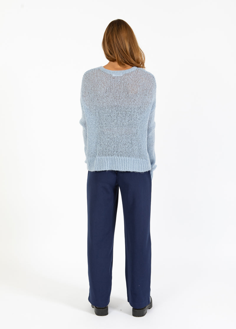 Coster Copenhagen BREI MET COSTER EMBLEEM Knitwear Ice blue - 544