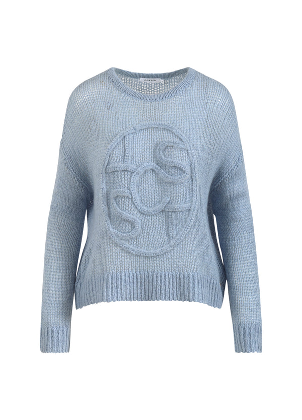 Coster Copenhagen BREI MET COSTER EMBLEEM Knitwear Ice blue - 544