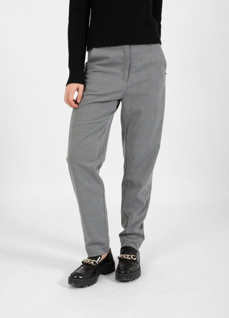 Coster Copenhagen BROEK - STELLA PASVORM Pants Light grey check - 160