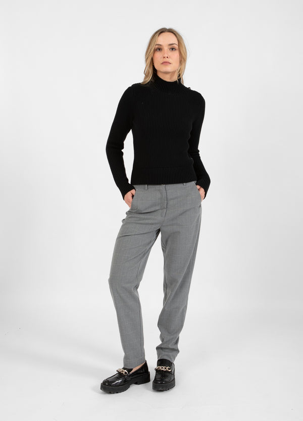 Coster Copenhagen BROEK - STELLA PASVORM Pants Light grey check - 160