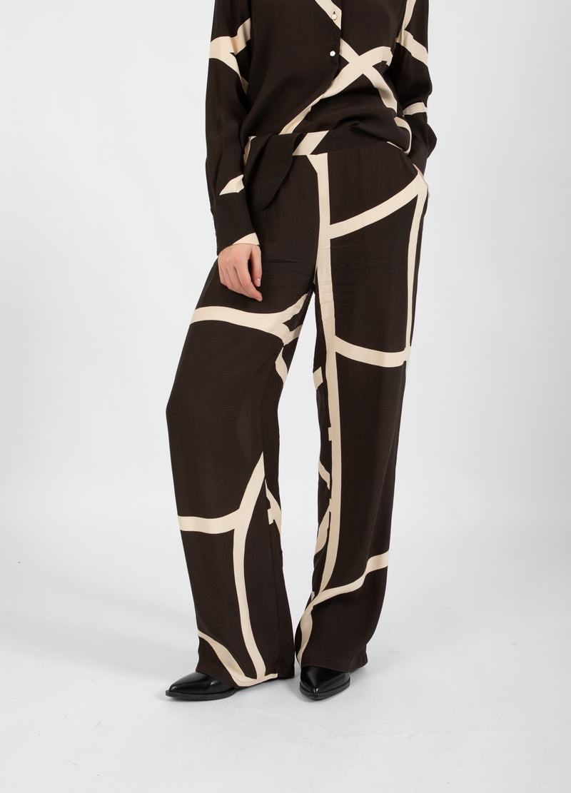 Coster Copenhagen BROEK IN VELDPRINT - SLIM FIT Pants Field print - 953