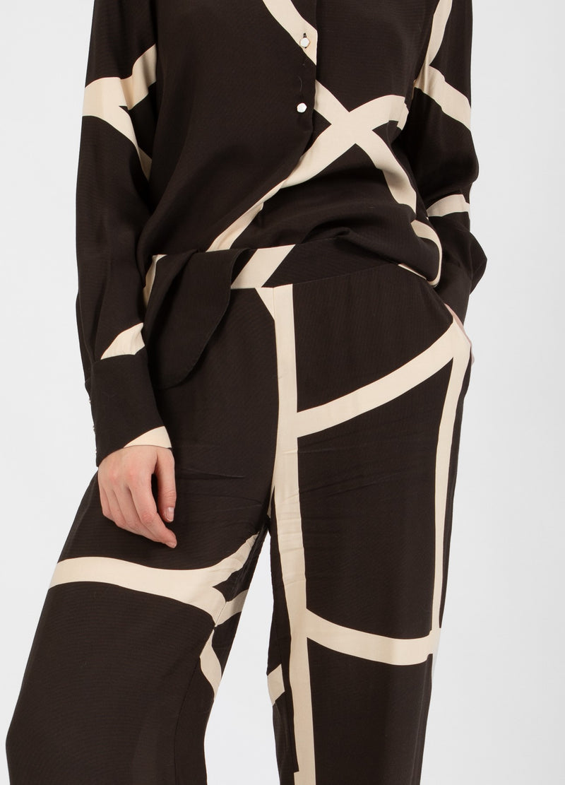 Coster Copenhagen BROEK IN VELDPRINT - SLIM FIT Pants Field print - 953