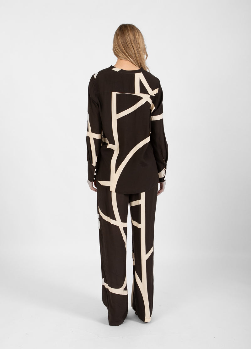 Coster Copenhagen BROEK IN VELDPRINT - SLIM FIT Pants Field print - 953