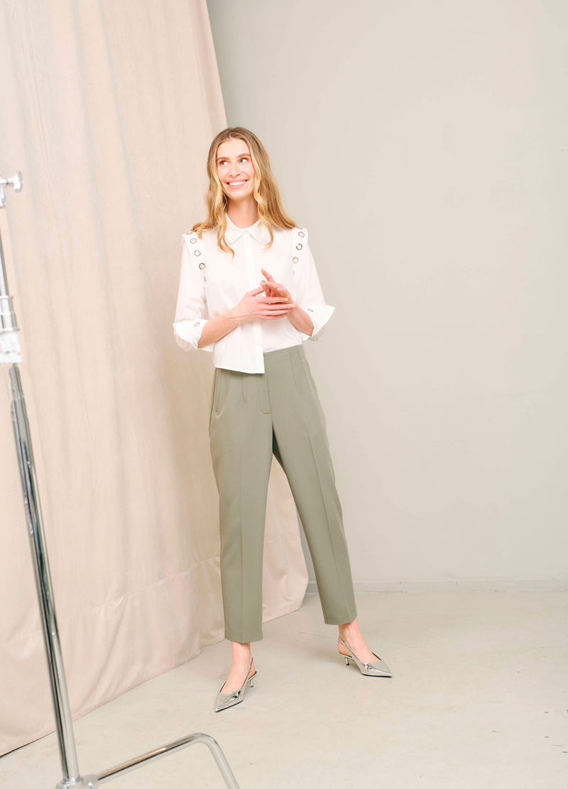 Coster Copenhagen BROEK STELLA FIT - STELLA FIT Pants Moss Green - 469