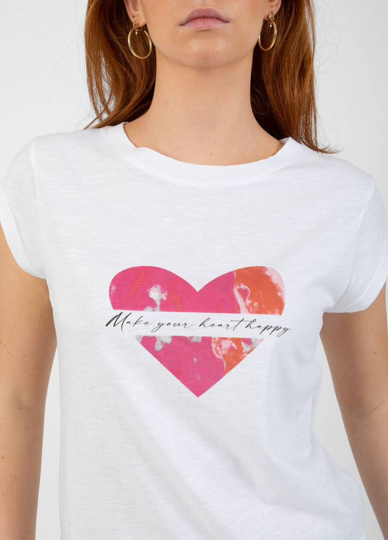 CC Heart CC HART BLIJ T-SHIRT T-Shirt White - 200 (Pink print)