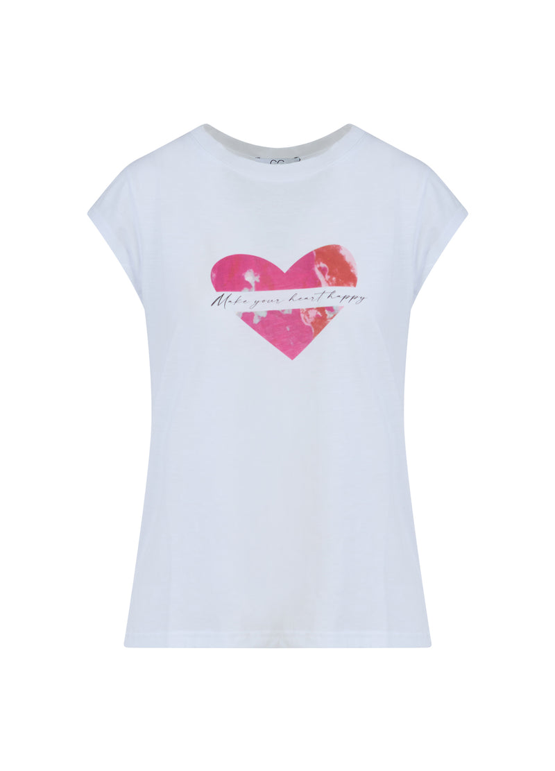 CC Heart CC HART BLIJ T-SHIRT T-Shirt White - 200 (Pink print)