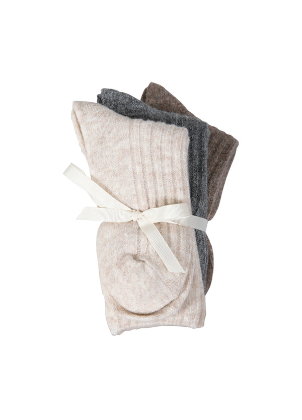 CC Heart CC HART GEZELLIGE WOLLEN SOKKEN Accessories Hazel melange/grey melange/off white melange - 399