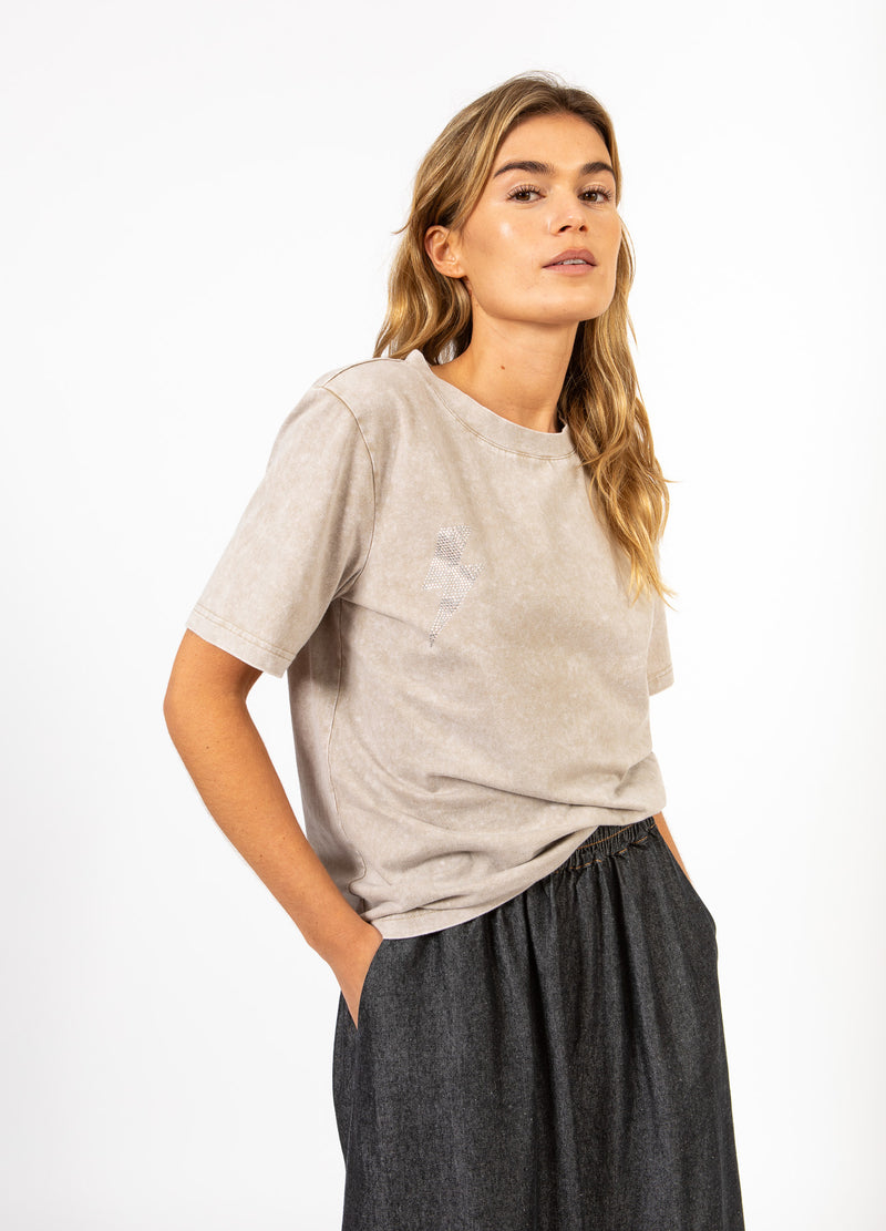 CC Heart CC HART LIGHTNING TEE - MID SLEEVE T-Shirt Washed sand - 365