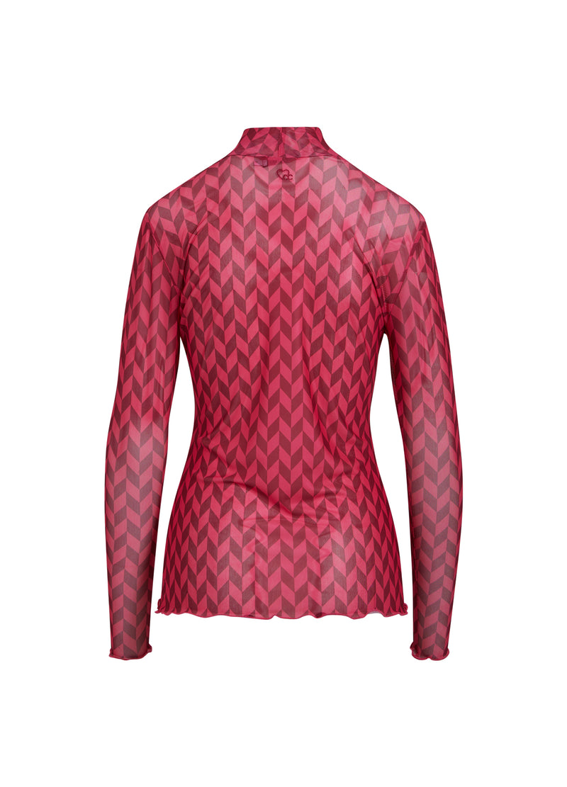 CC Heart CC HART TRANSPARANTE TOP Shirt/Blouse Pink/bordeaux Square - 913