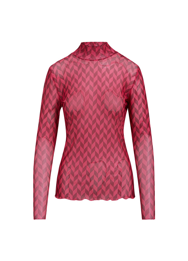 CC Heart CC HART TRANSPARANTE TOP Shirt/Blouse Pink/bordeaux Square - 913