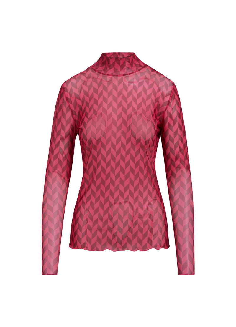 CC Heart CC HART TRANSPARANTE TOP Shirt/Blouse Pink/bordeaux Square - 913